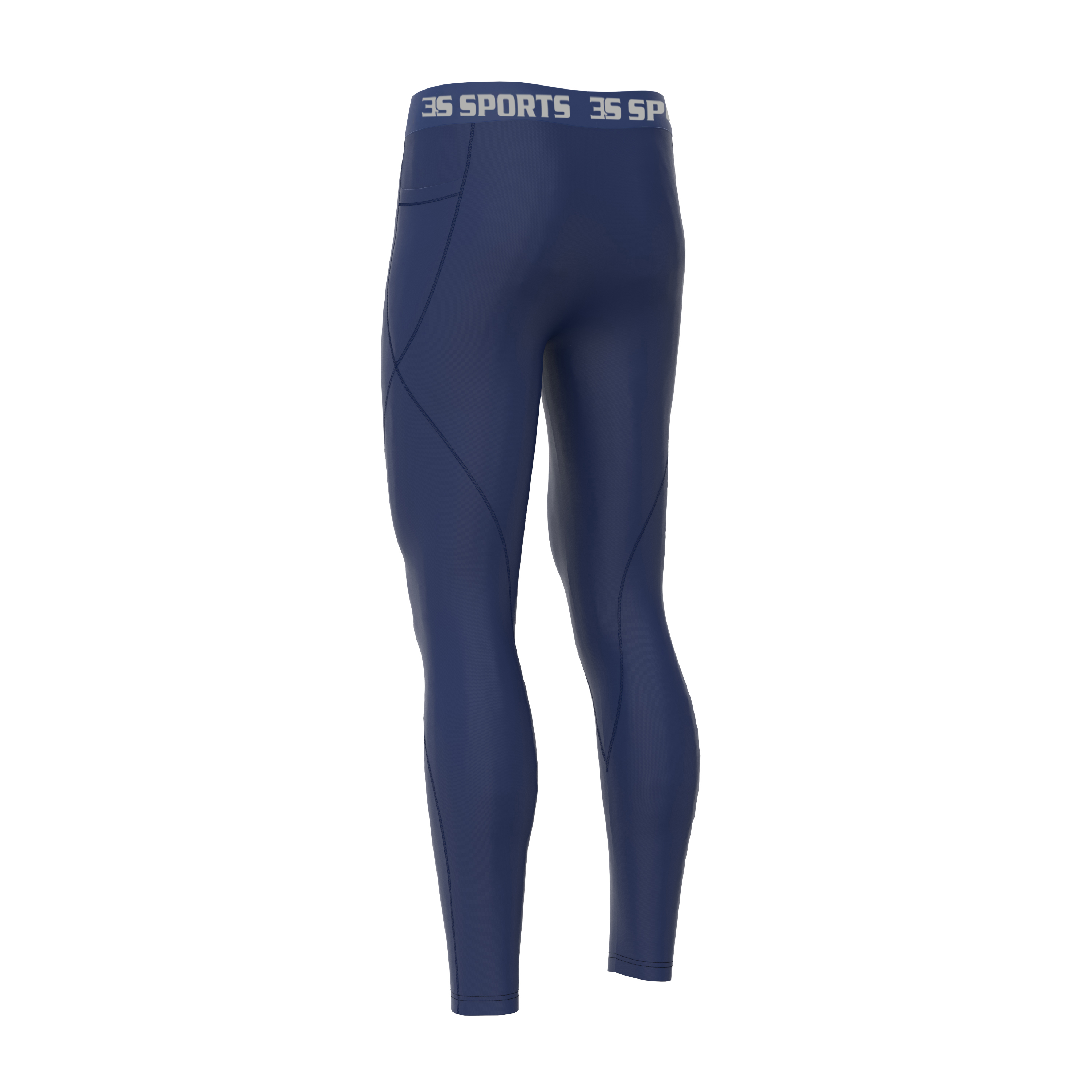 Gym Fitness Compression Wear #Men Compression trouser_navy_01